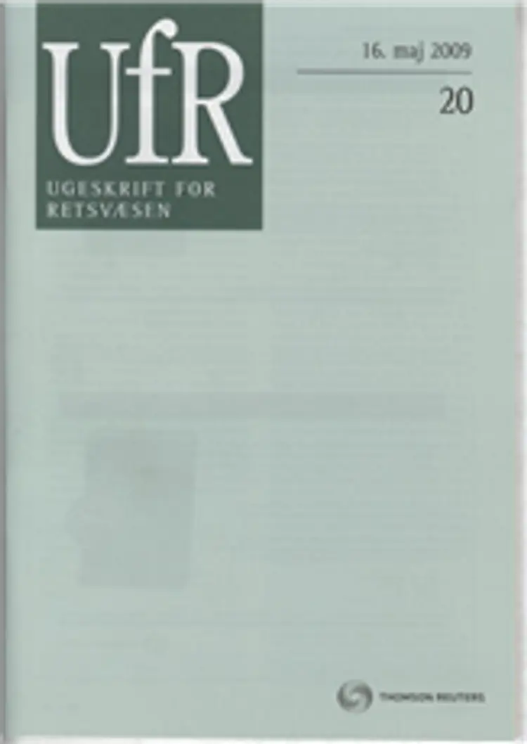 UGESKRIFT FOR RETSVÆSEN 20/2009  THOMSON af .