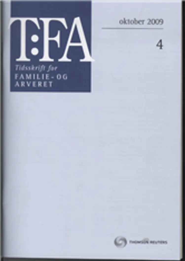TIDSSKRIFT FAMILIE & ARVE. 04/09 THOMSON af .