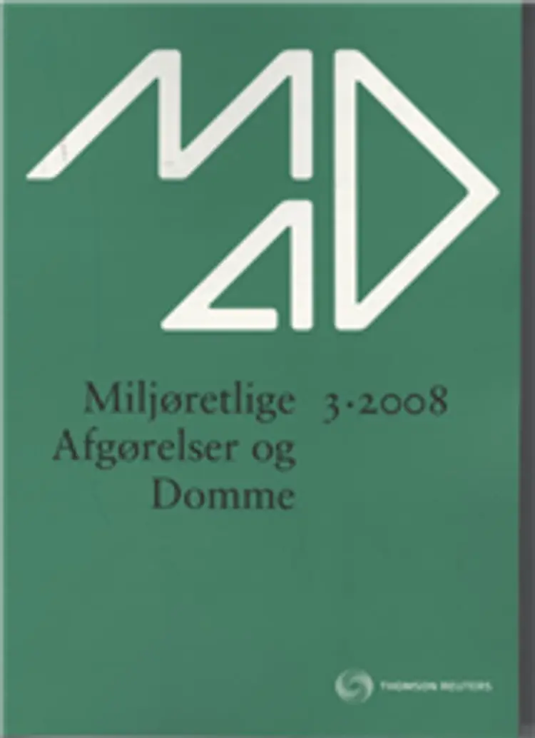 MILJØRET. AFG. OG DOMME 03/2008  THOMSON af .