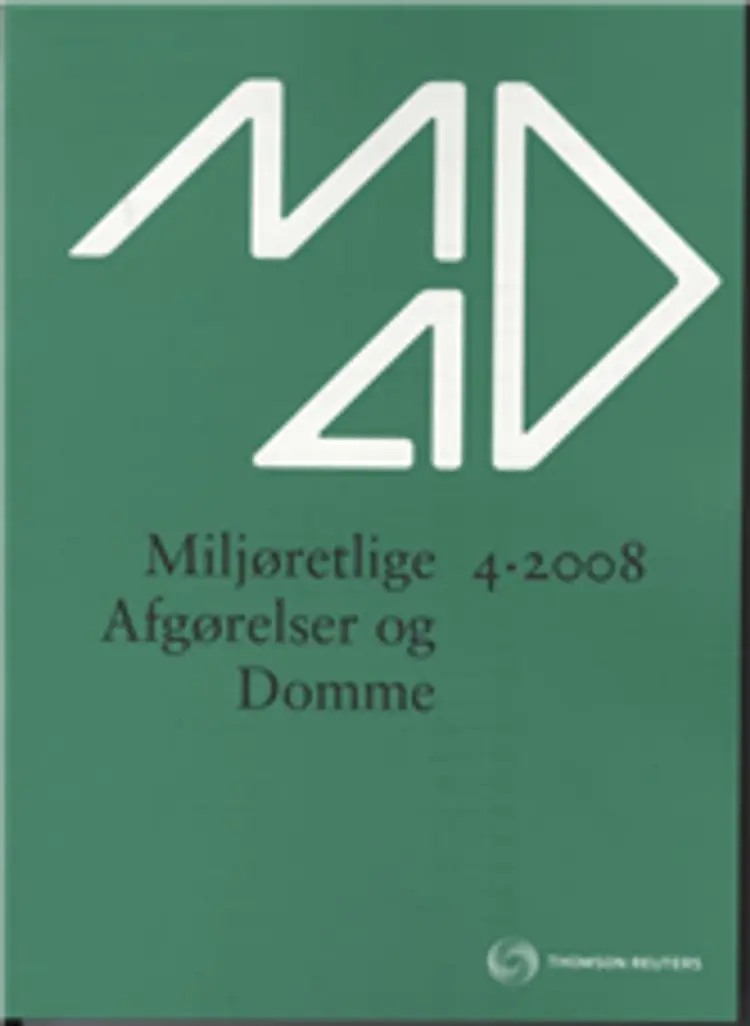 MILJØRET. AFG. OG DOMME 04/2008  THOMSON af .