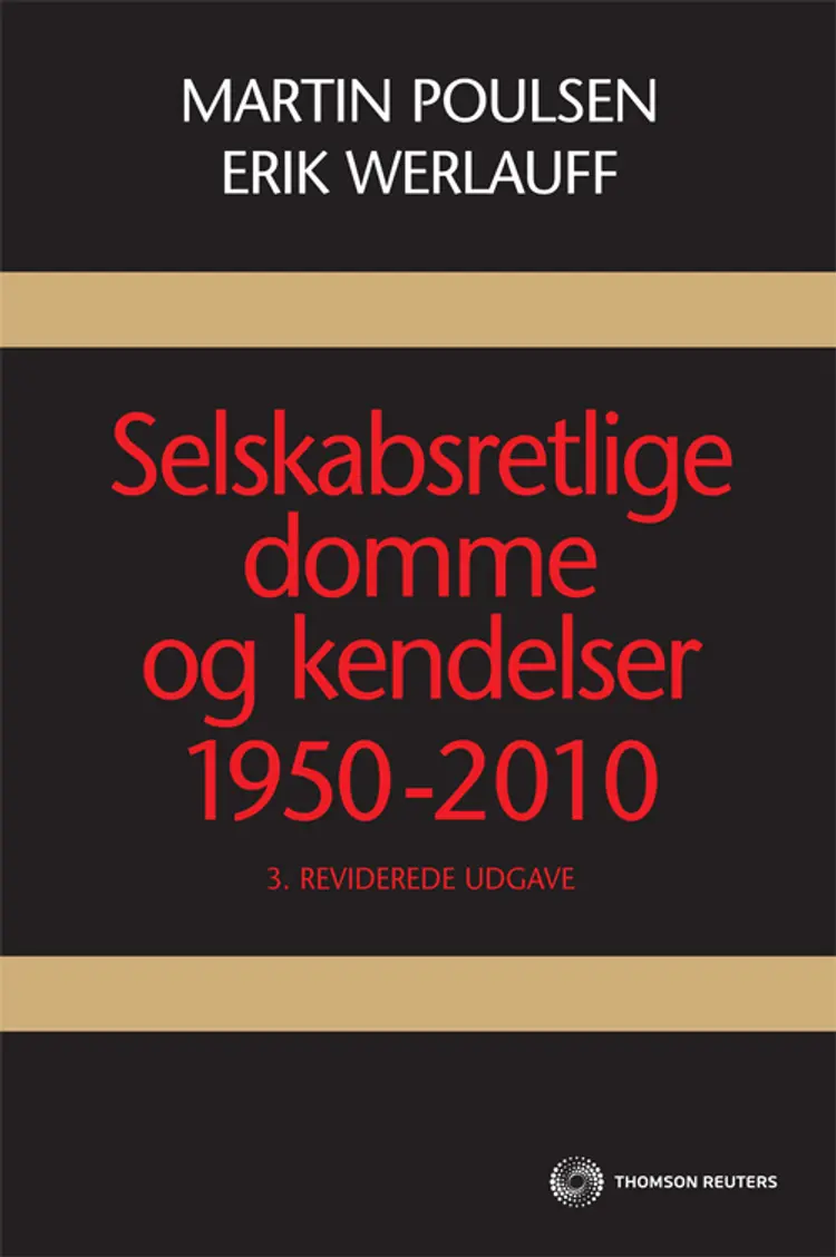 Selskabsretlige domme og kendelser 1950-2010 af Erik Werlauff