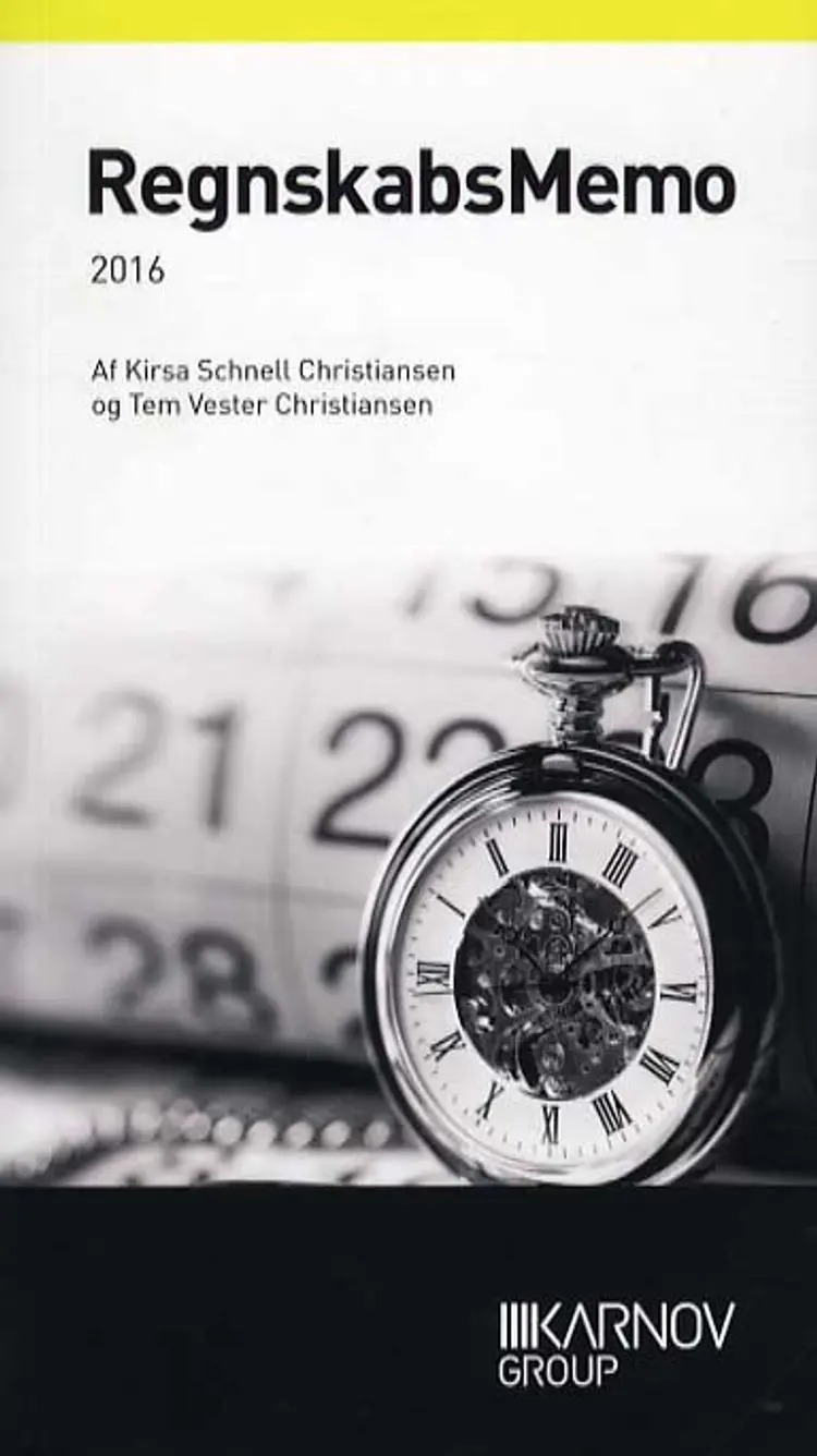 Regnskabsmemo af Kirsa Schnell Hansen