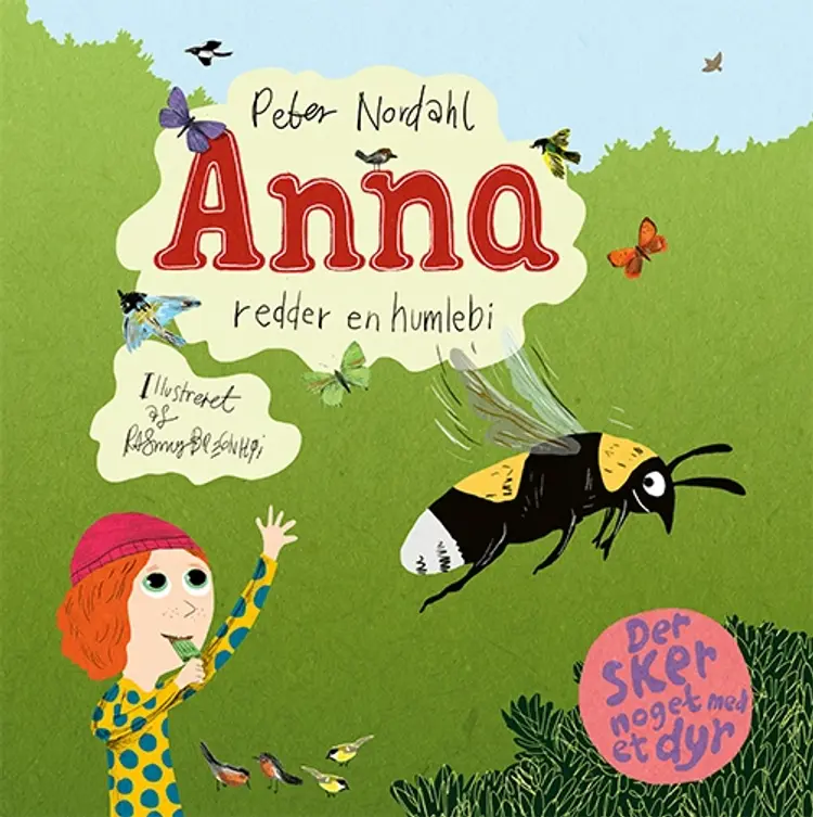 Anna redder en humlebi af Peter Nordahl