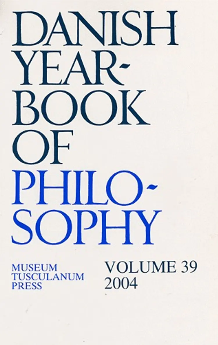 Danish yearbook of philosophy af Finn Collin