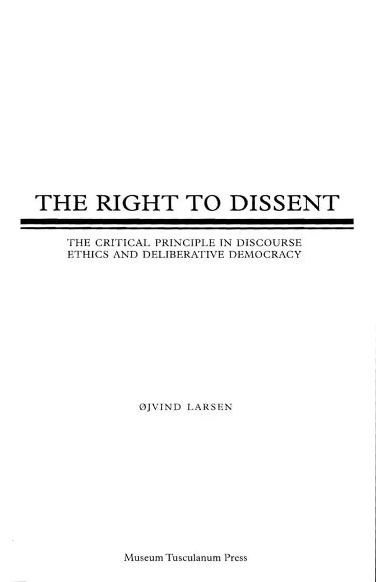 The Right to Dissent af Øjvind Larsen