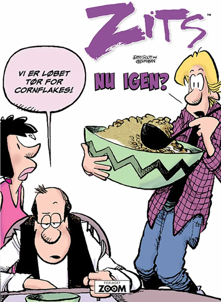 Vi er løbet tør for cornflakes! af Jim Borgman