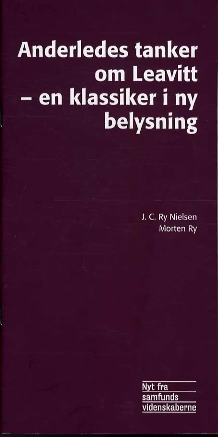 Anderledes tanker om Leavitt - en klassiker i ny belysning af Jens Carl Ry Nielsen