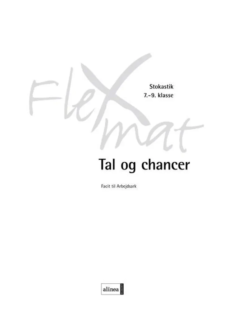 Tal og chancer, Facit til arbejdsark, Netadgang af Cristian Borch