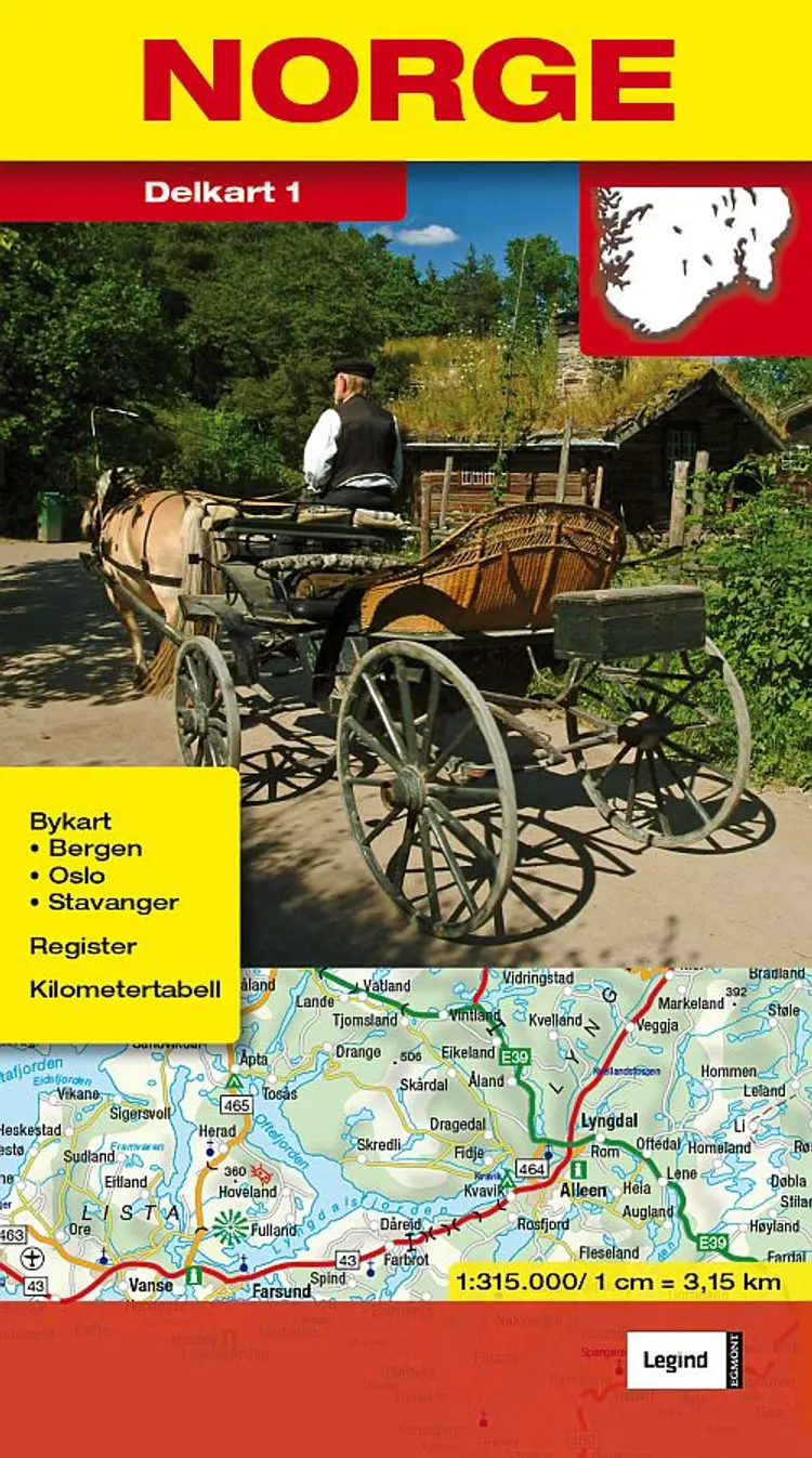 Norge - delkort 1: Sydnorge, Syd