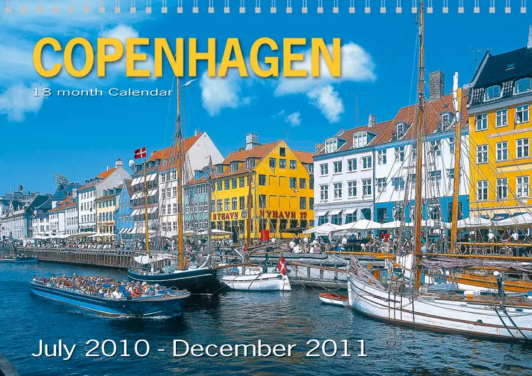 Copenhagen Calendar 2010-2011, 18 month - Nyhavn