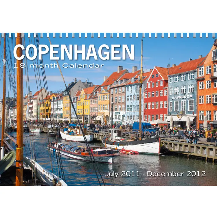 Copenhagen Calendar 2011-2012, 18 month - Nyhavn