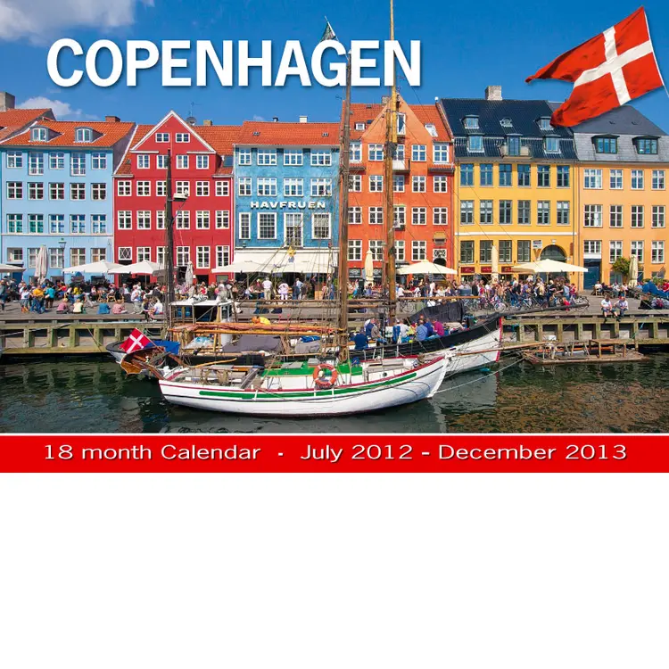 Copenhagen Calendar 2012-2013, 18 month calendar