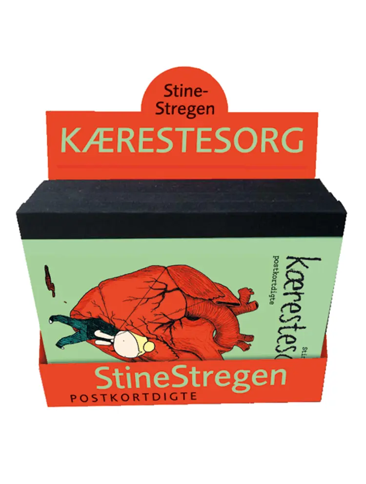 DISPLAY til Kærestesorg - postkortdigte (indh. 6 stk.) af StineStregen