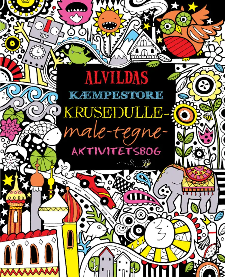 Alvildas kæmpestore krusedulle-male-tegne-aktivitetsbog af Fiona Watt