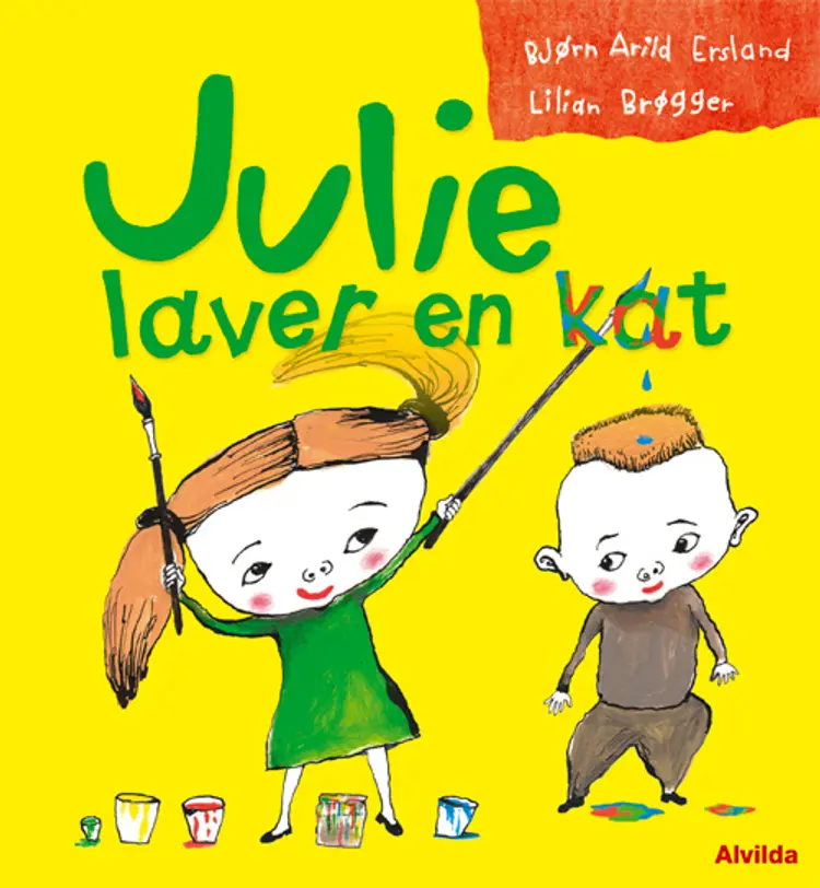 Julie laver en kat af Lilian Brøgger