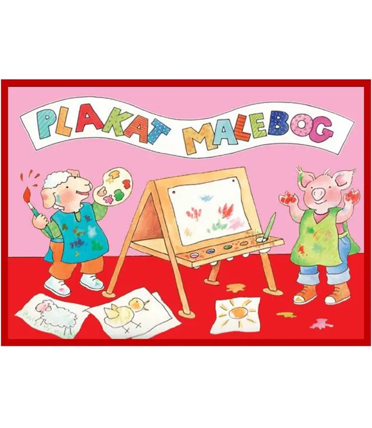 Plakat Malebog: Dyr (pakke med 6 stk.)