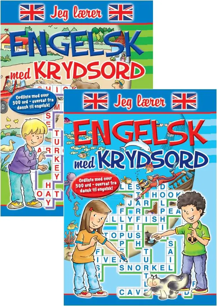 Jeg lærer engelsk med krydsord 1-2 