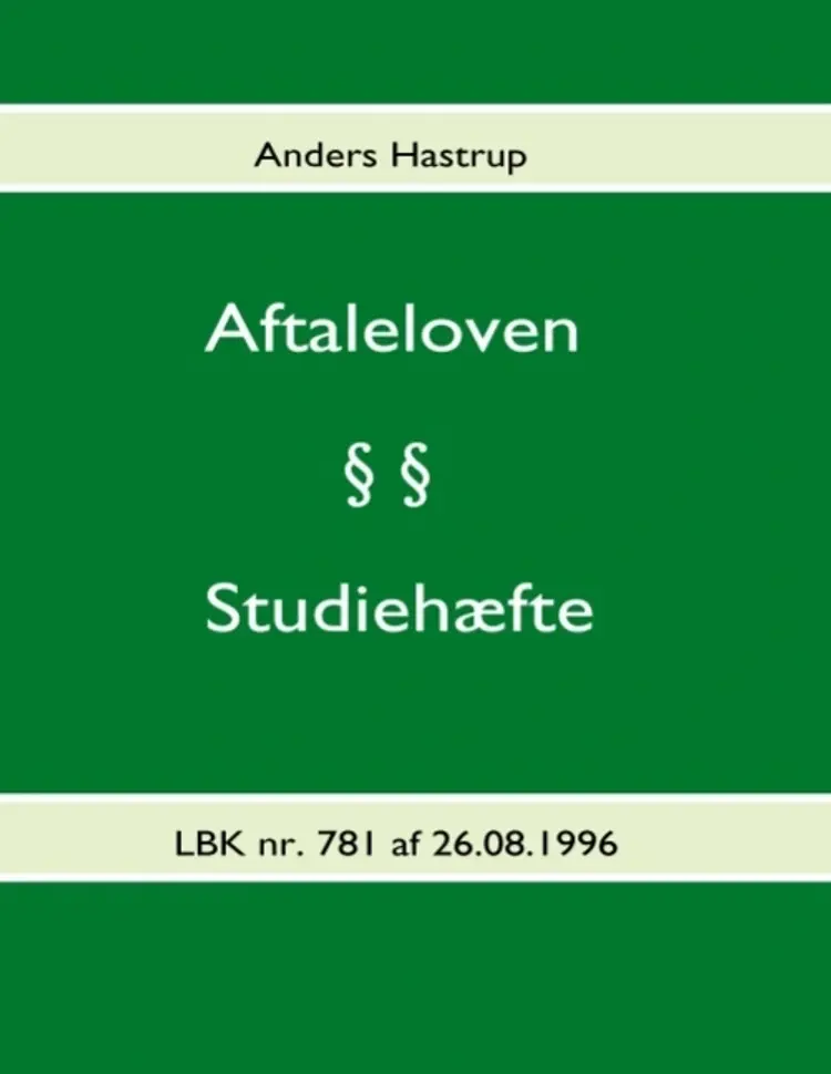 Aftaleloven - studiehæfte af Anders Hastrup