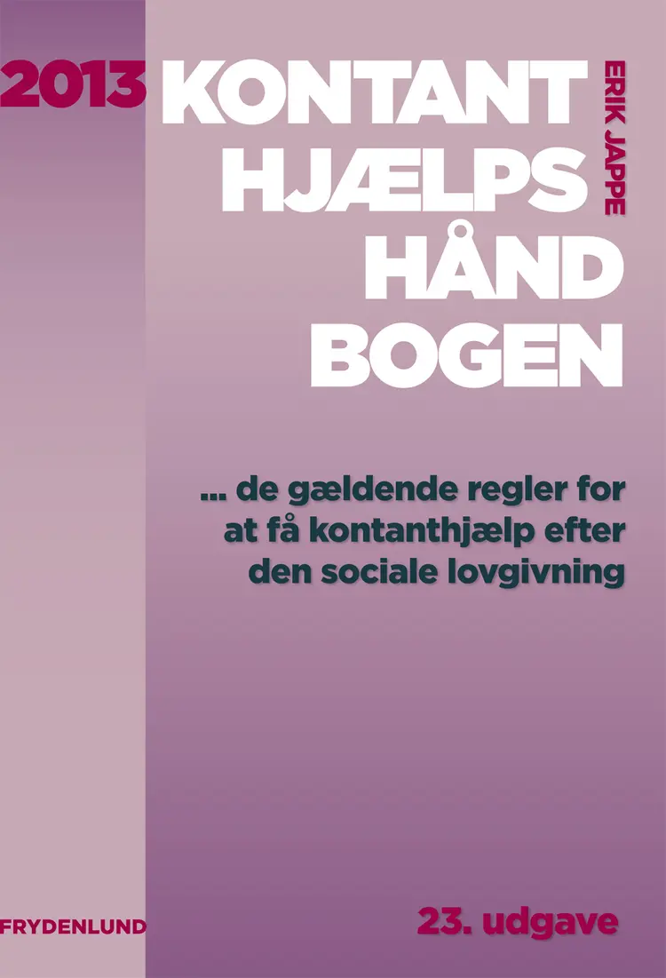 Kontanthjælpshåndbogen 2013 af Erik Jappe