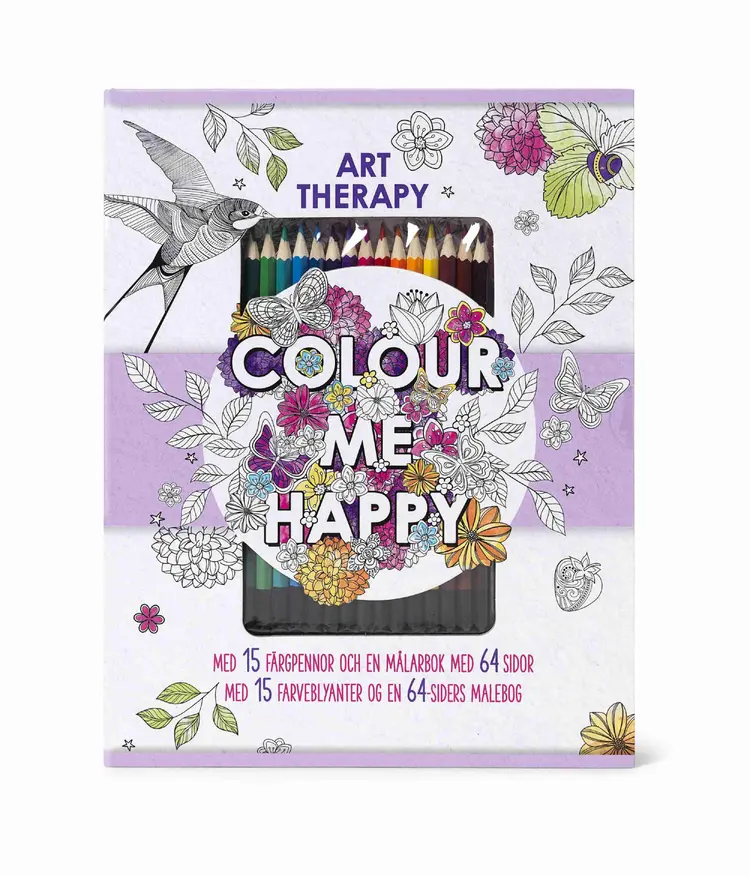 Colour me happy - malebog med farveblyanter