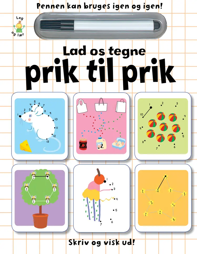 Skriv og visk ud! Lad os tegne prik til prik 