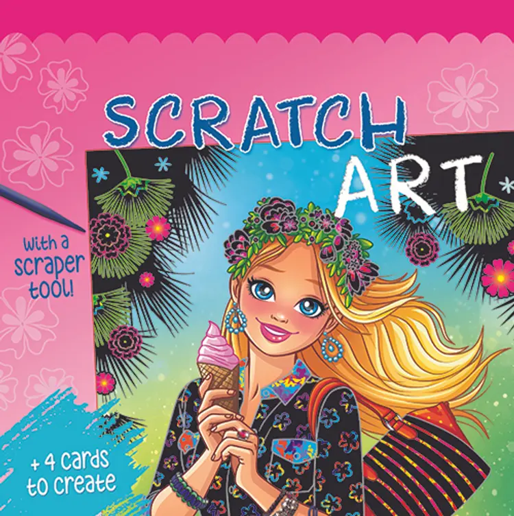 Scratch art - Kridse-Kradse - Sommerpiger - Lyserød