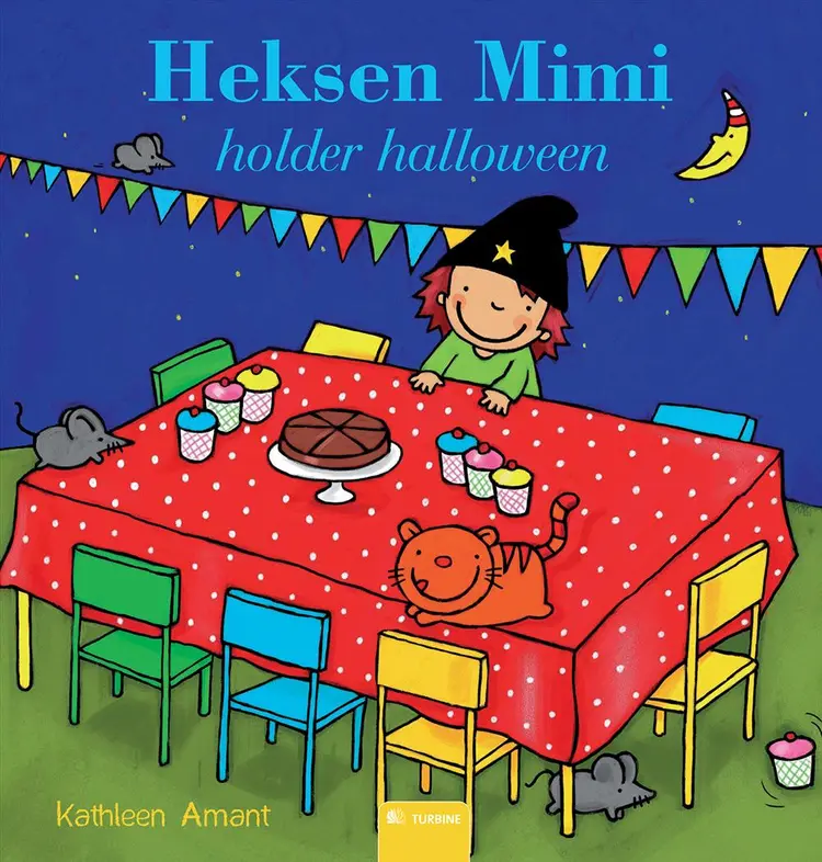 Heksen Mimi holder halloween af Kathleen Amant