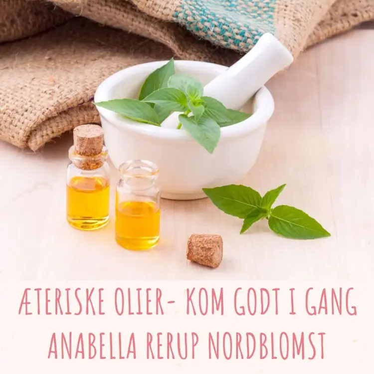 Æteriske olier, display med 10 stk af Anabella Rerup Nordblomst