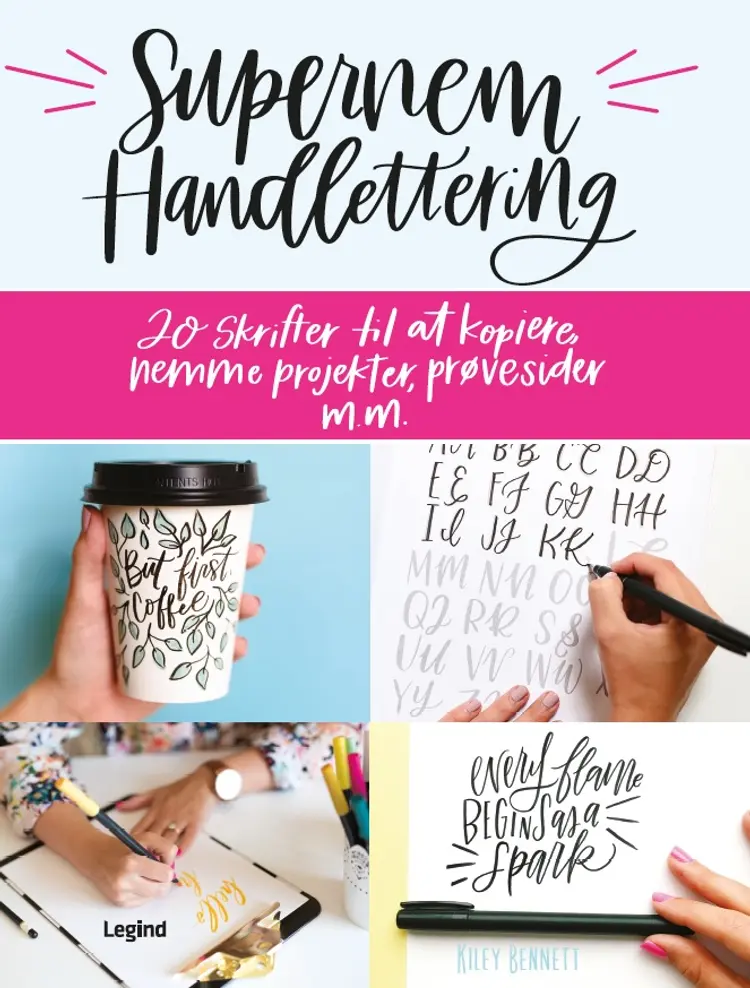 Supernem handlettering af Kiley Bennett