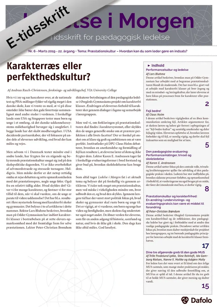 Ledelse i Morgen nr. 6 - marts 2019 (e-tidsskrift pdf) af Andreas Rasch-Christensen