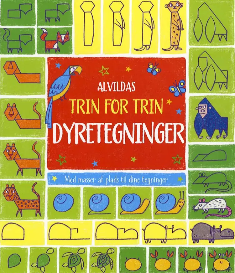 Alvildas trin for trin-dyretegninger