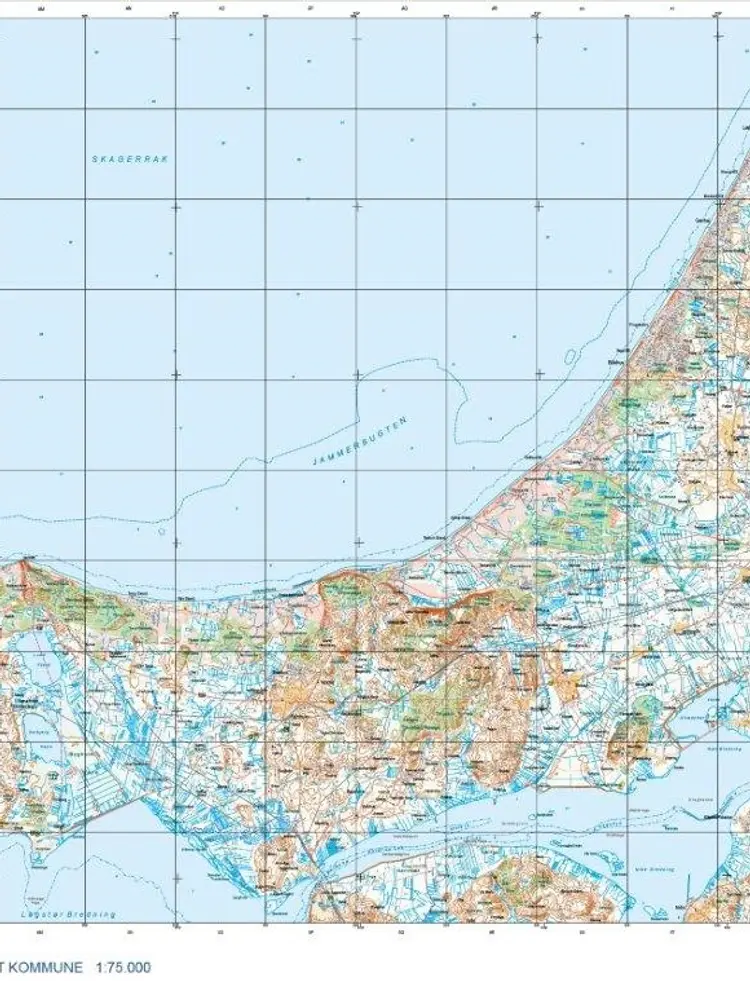Trap Danmark. Kort over Jammerbugt Kommune af Trap Danmark