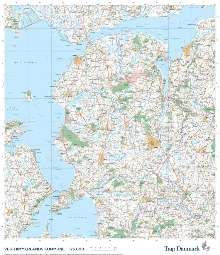 Trap Danmark: Kort over Vesthimmerlands Kommune af Trap Danmark