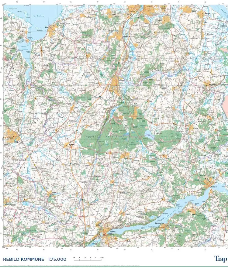 Trap Danmark: Kort over Rebild Kommune af Trap Danmark