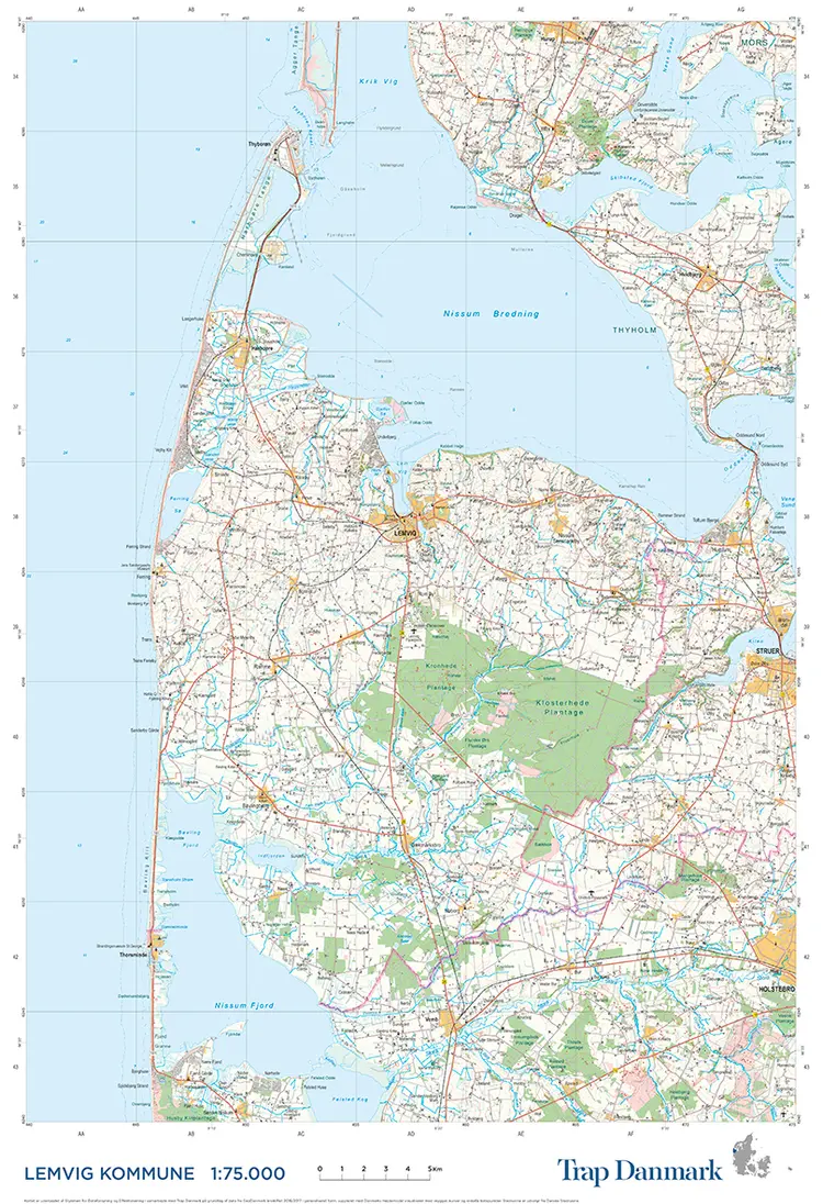 Trap Danmark: Kort over Lemvig Kommune af Trap Danmark
