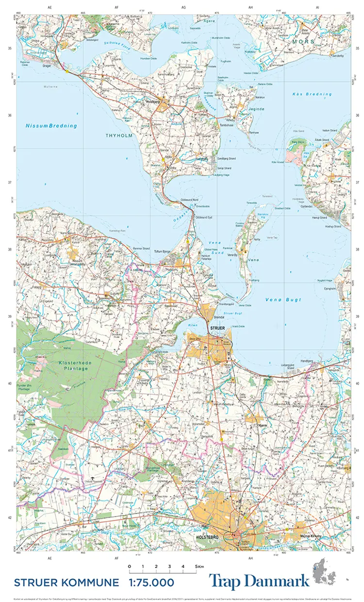 Trap Danmark: Kort over Struer Kommune af Trap Danmark