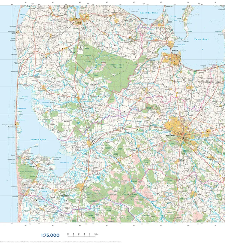 Trap Danmark: Kort over Holstebro Kommune af Trap Danmark