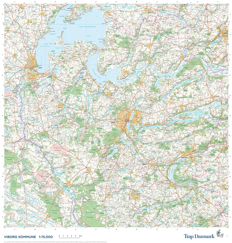 Trap Danmark: Kort over Viborg Kommune af Trap Danmark