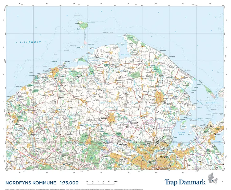 Trap Danmark: Kort over Nordfyn Kommune af Trap Danmark