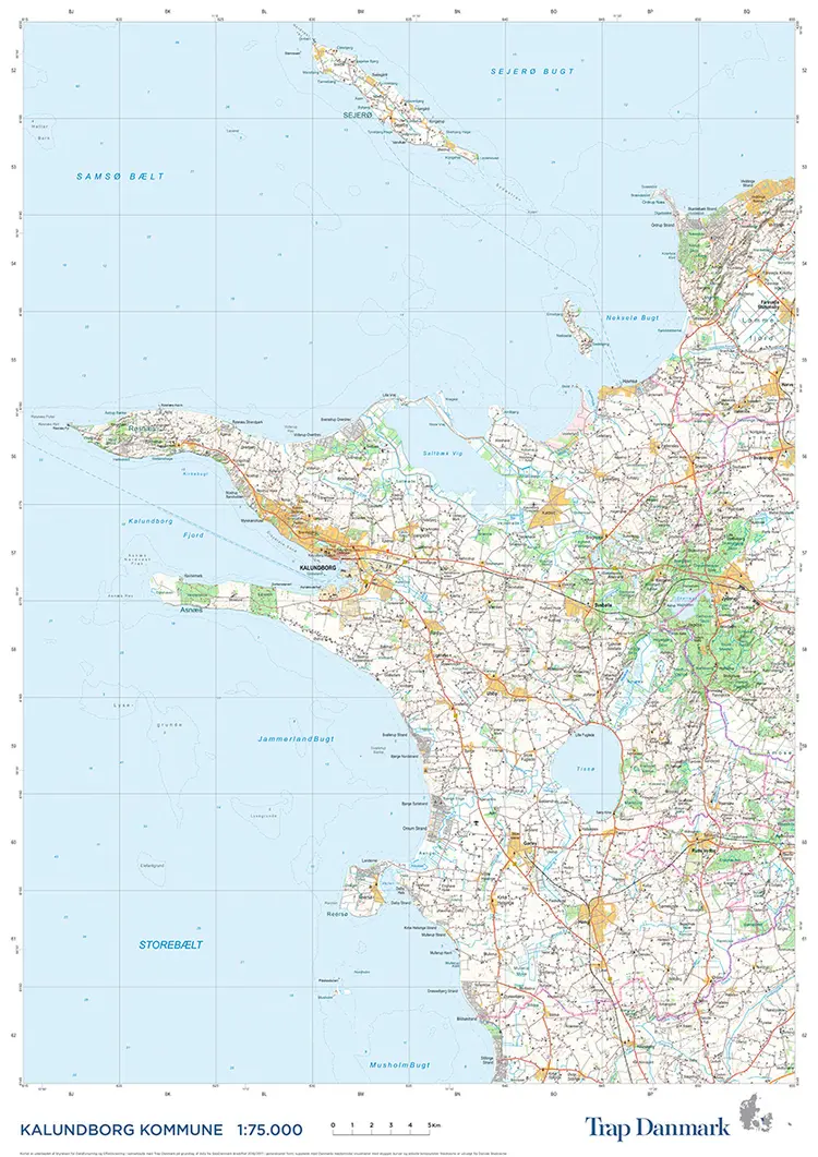 Trap Danmark: Kort over Kalundborg Kommune af Trap Danmark