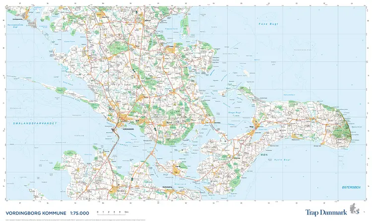 Trap Danmark: Kort over Vordingborg Kommune af Trap Danmark