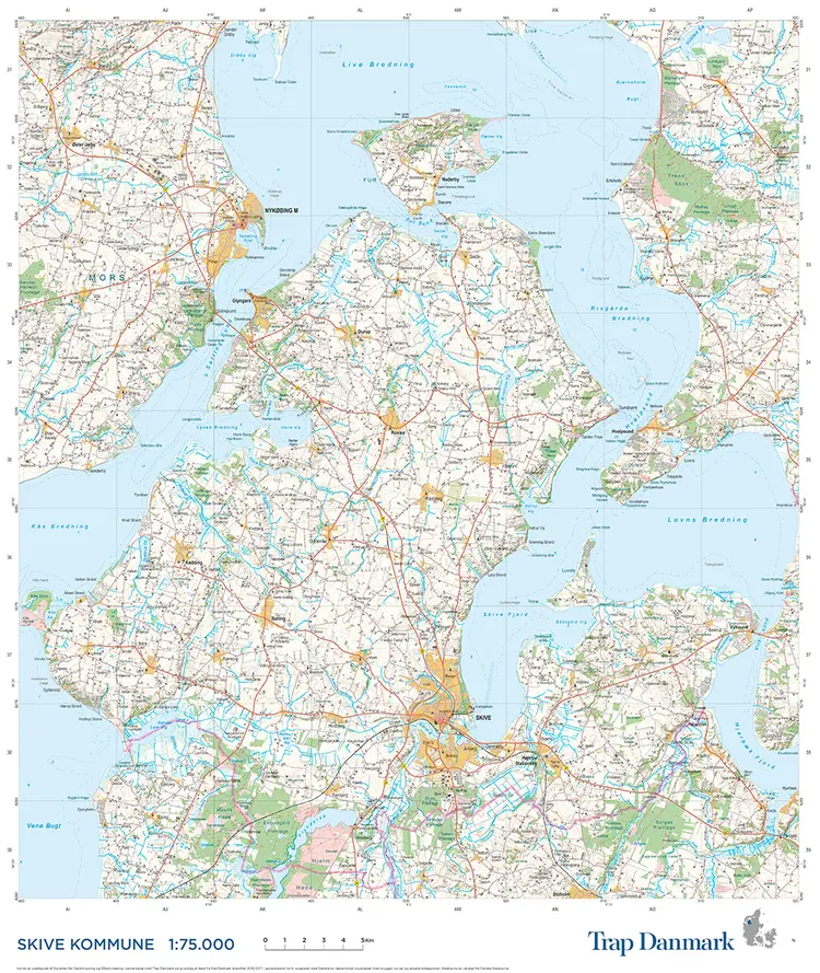 Trap Danmark: Falset kort over Skive Kommune af Trap Danmark