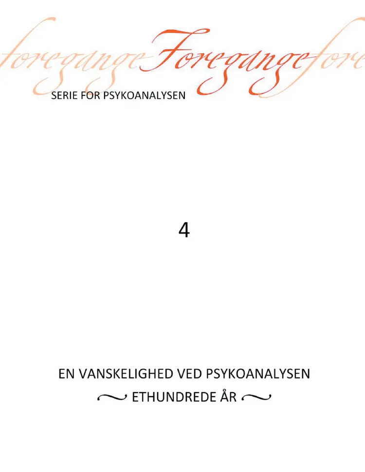 Foregange nr. 4 af Freuds Agorá