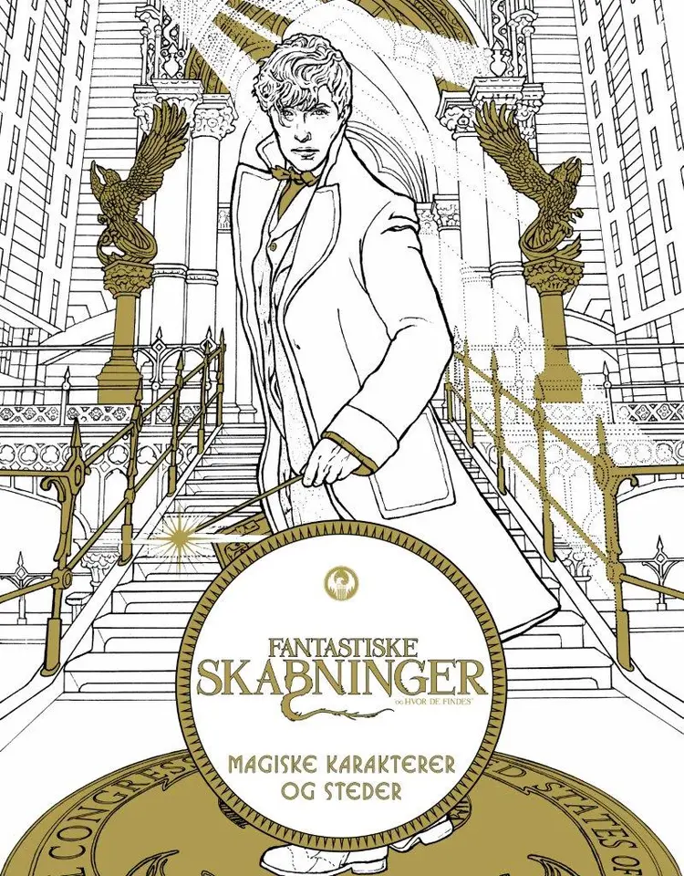Magiske karakterer og steder - malebog