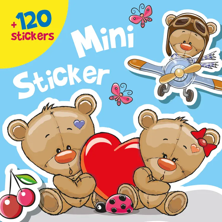 Snip Snap Snude: Mini-stickers: Bamser - KOLLI á 12 stk. - pris pr. stk. ca. kr. 14,95