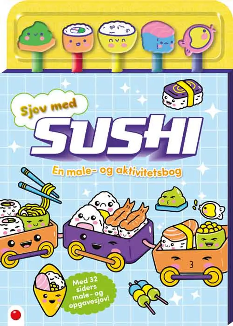 Aktivitetsbog med blyanter: Sjov med sushi