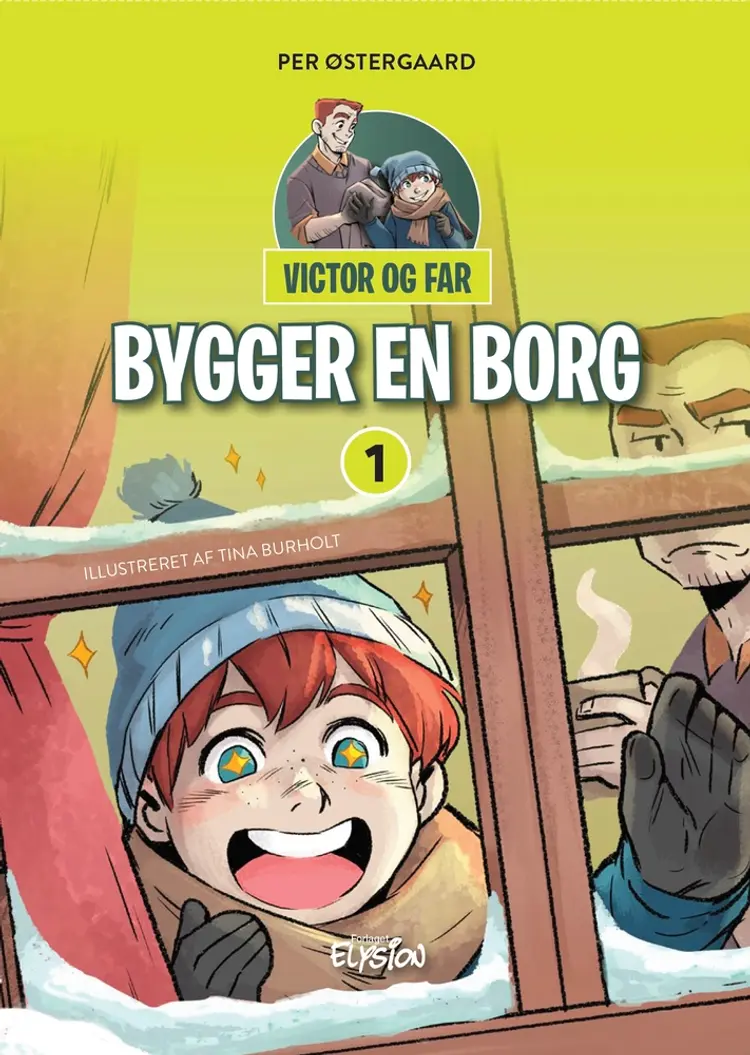 Victor og far bygger en borg af Per Østergaard