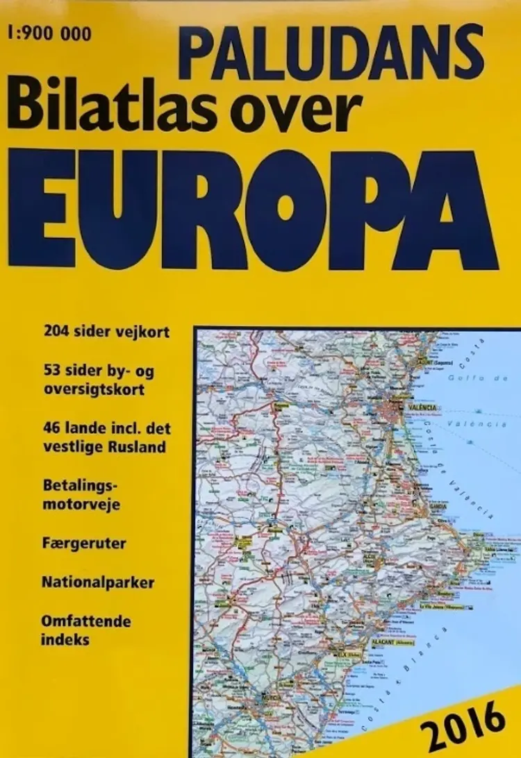 Paludans Bilatlas over Europa 2016 