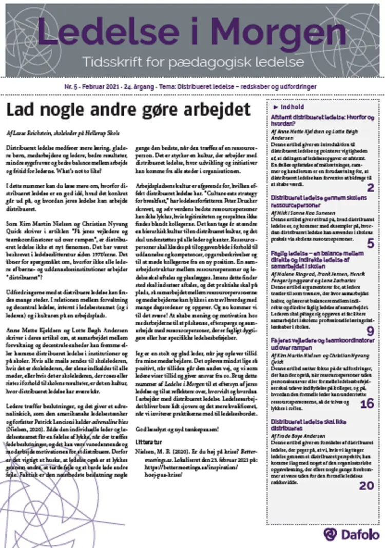 Ledelse i Morgen, Nr. 5 Februar 2021 af Lasse Reichstein