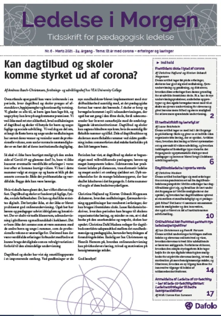 Ledelse i Morgen, Nr. 6. Marts 2021 af Andreas Rasch-Christensen